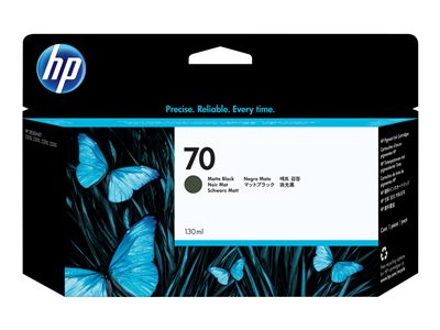 HP 70 - 130 ml - matte black - original - DesignJet - ink cartridge - for DesignJet HD Pro MFP, SD Pro MFP, Z2100, Z3100, Z3100ps, Z3200, Z3200ps, Z5200, Z5400