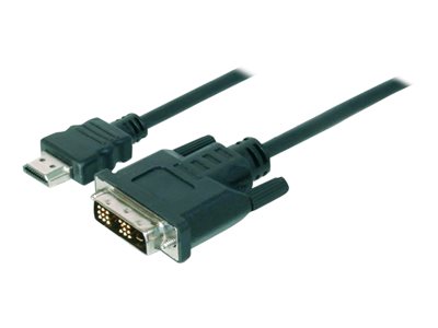 DIGITUS HDMI-Kabel A->DVI(18+1) St/St 3.0m schwarz FullHD - AK-330300-030-S