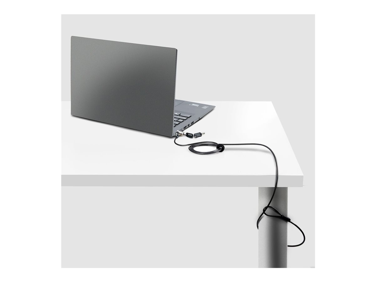 StarTech.com Laptop cable lock 6Ft Compatible With Noble Wedge; Laptop Cable Lock, 6Ft (2m), Anti-Theft Keyed Lock, Security Cable Lock For Dell XPS/Latitude, Cut-Resistant Steel Cable Lock For Laptop (NBLWK-LAPTOP-LOCK) - bezpečnostní kabelový zámek – foto 7
