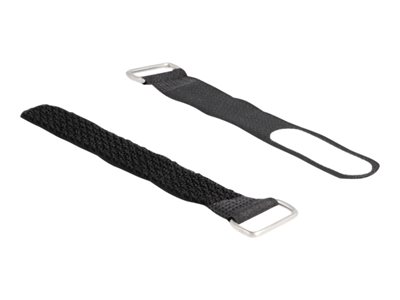 DELOCK Klettkabelbinder mit Schlaufe L 127 x B 20 mm schwarz