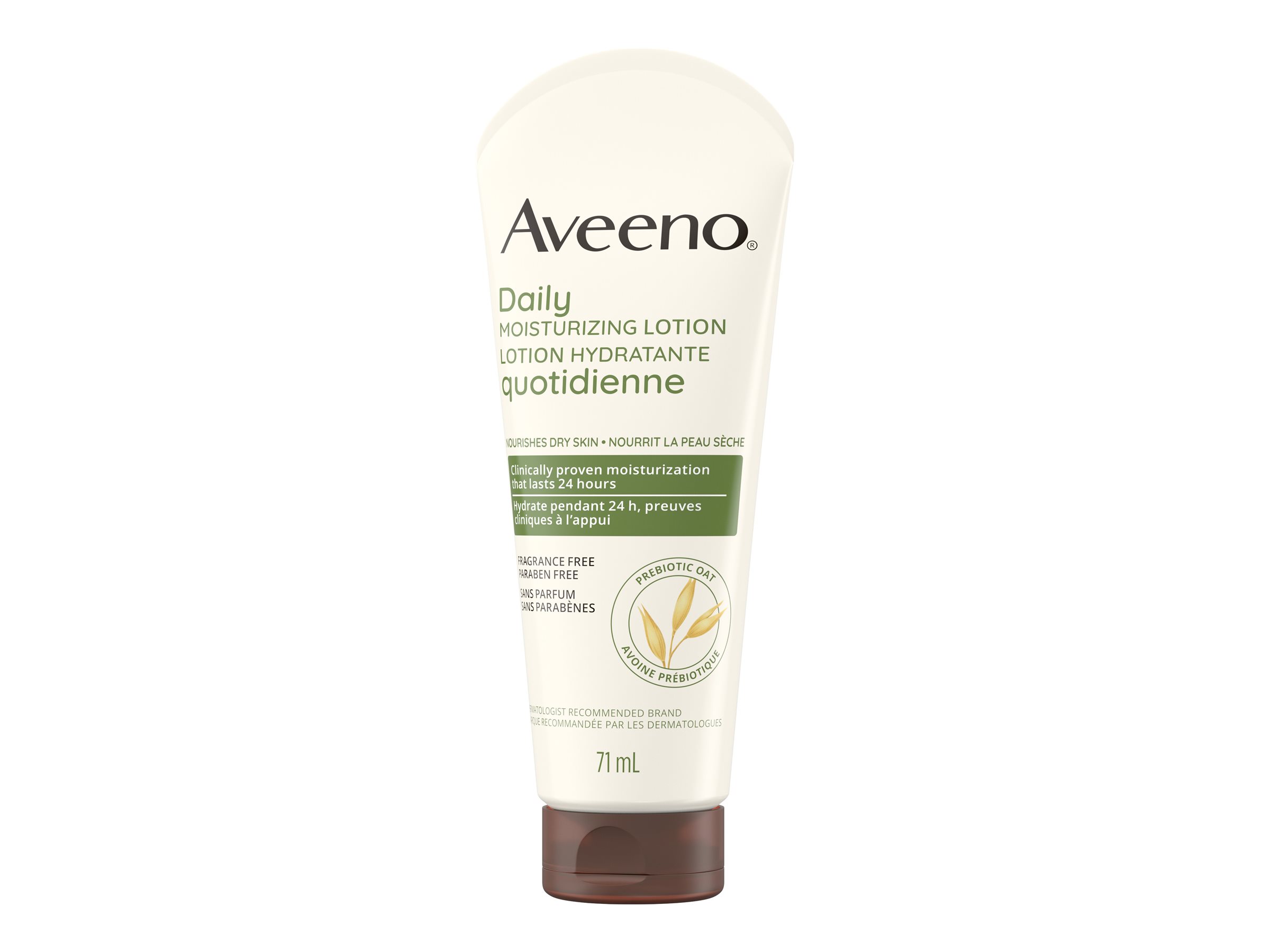 Aveeno Daily Moisturizing Body Lotion with Soothing Prebiotic Oat, Gentle  Lotion Nourishes Dry Skin With Moisture, Paraben-, Dye- & Fragrance-Free