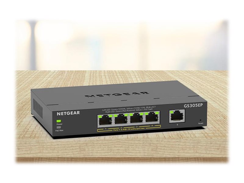 NETGEAR Plus GS305EP switch 5 ports Usage / lifestyle Right-angle 72650