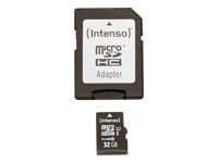 Intenso Premium - Flash memory card (microSDHC to SD adapter included) - 32 GB - UHS Class 1 / Class10 - microSDHC UHS-I