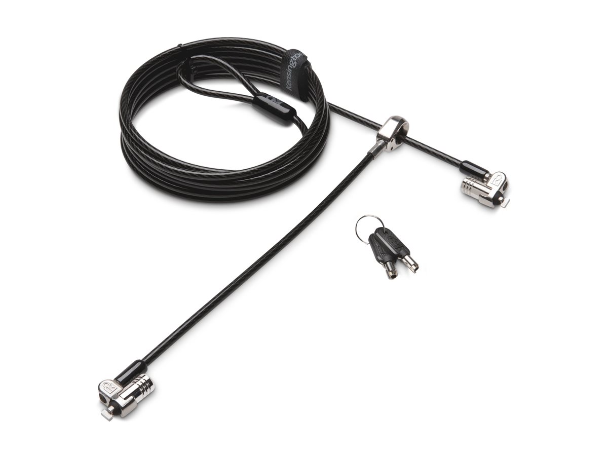 Kensington MicroSaver 2.0 Keyed Twin Laptop Lock - Master Keyed - bezpečnostní kabelový zámek - kompatibilní s TAA