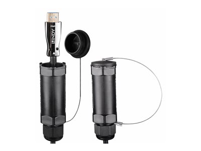 LINDY 50m gepanzert Fibre Optic Hybrid