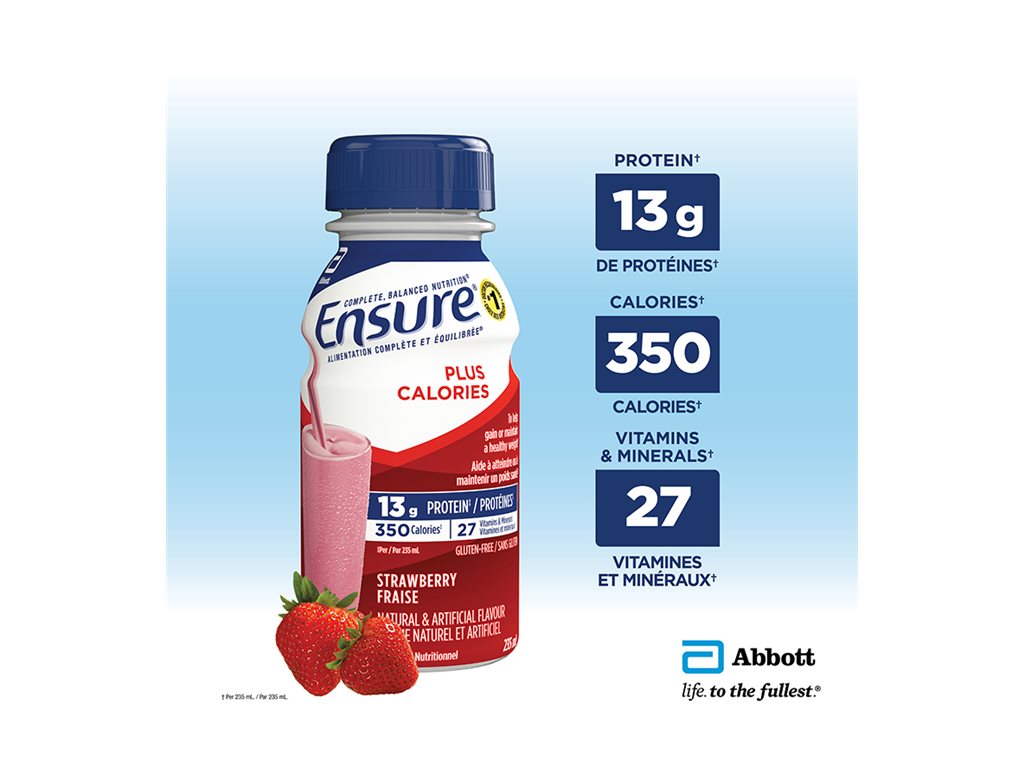 Ensure Plus Calories Protein Drink - Strawberry - 6 x 235ml