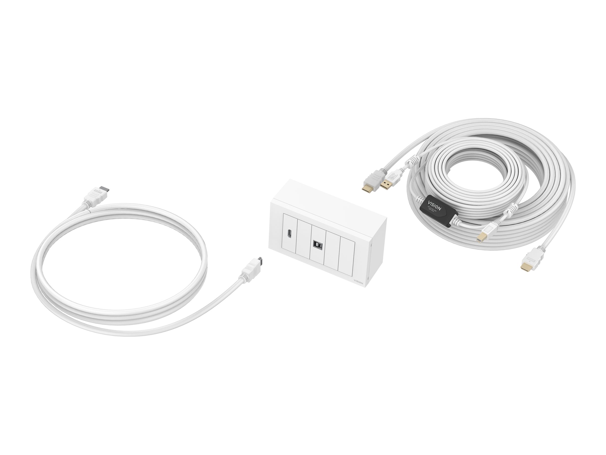 Vision Techconnect faceplate - with HDMI cable, USB cable