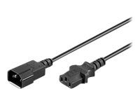 MicroConnect Strøm IEC 60320 C13 Strøm IEC 60320 C14 Sort 5m Forlængerkabel til strøm