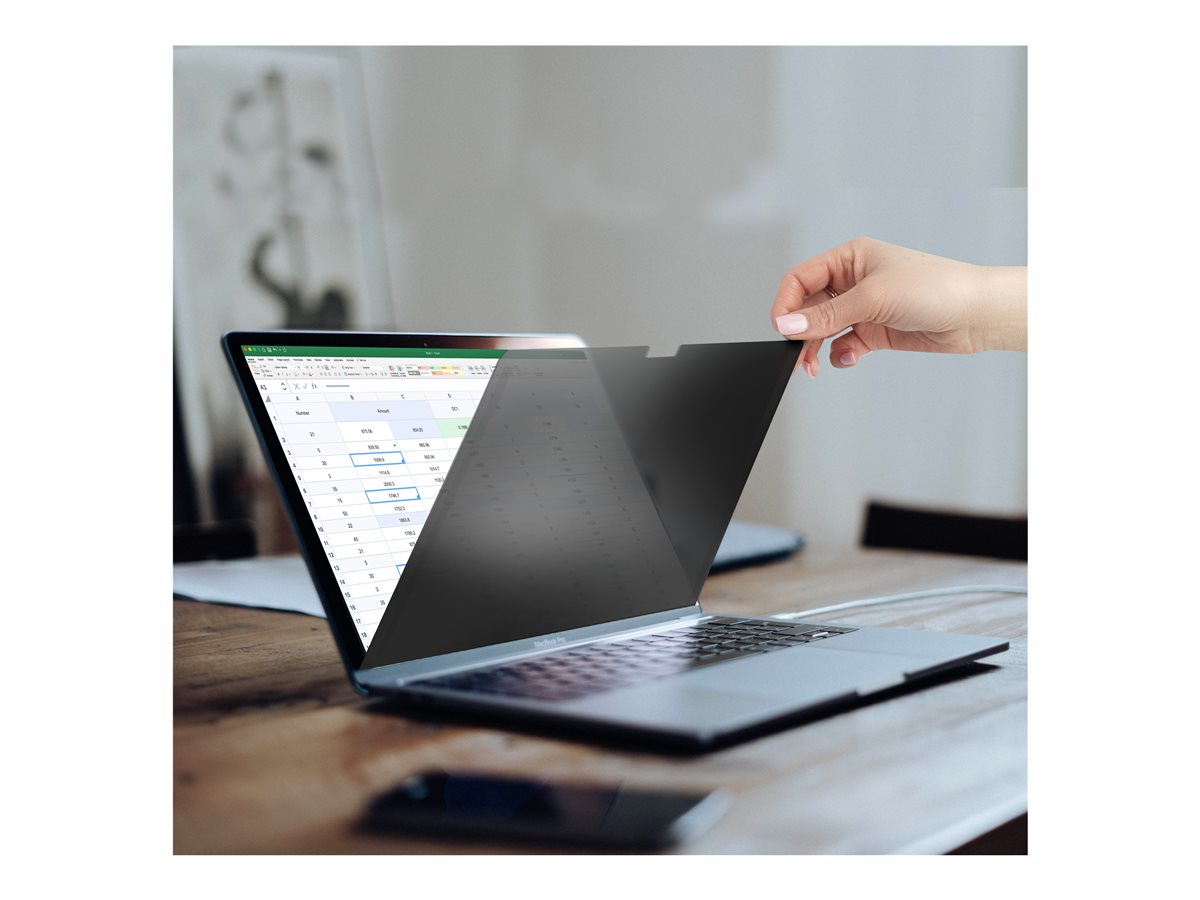 StarTech.com 16-inch MacBook Pro 21/23 Laptop Privacy Screen, Anti-Glare Privacy Filter with 51% Blue Light Reduction, Monitor Screen Protector with +/- 30 deg. Viewing Angle - Reversible Matte/Glossy Sides (16M21-PRIVACY-SCREEN) - filtr pro zvýšení soukromí k notebooku (horizontální) – foto 8