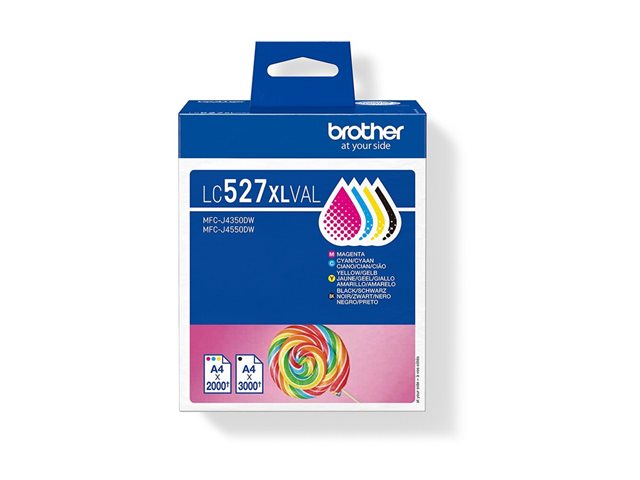 Brother LC527XL Value Pack - pack de 4 -  rendement lev - noir, jaune, cyan, magenta - original - cartouche d\'encre