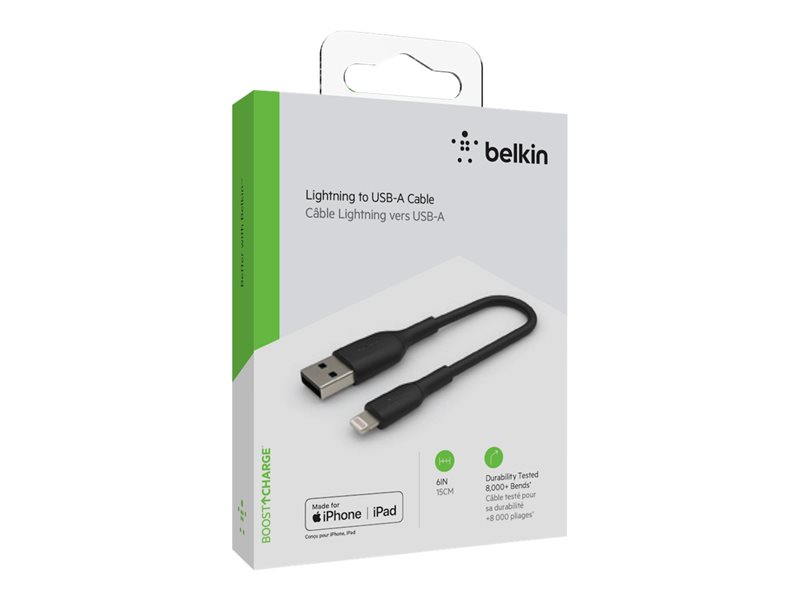 BELKIN Cable USB-A vers Lightning 0.15m