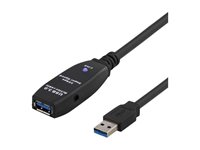 DELTACO USB3-1004 USB forlængerkabel 7m Sort
