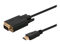 SAVIO Video/audiokabel HDMI / VGA 1.8m Sort