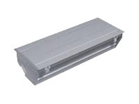 BACHMANN CONFERENCE built-in-frame, Long, Silver grey RAL9006 Alu body w Fixing kit for mounting in tables, LxW 452x170mm, D 105mm