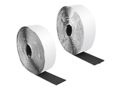 DELOCK Klettband selbstklebend Haft/Flauschband 10mx50mm SW