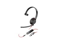 HP 8X230A6 kontor-headset med mikrofon - Sort/Rød (monaural)