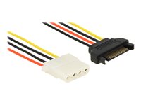 DeLOCK 4-PIN intern strøm (female) - 15 pin Serial ATA strøm (male) 30cm Strømforsyningsadapter