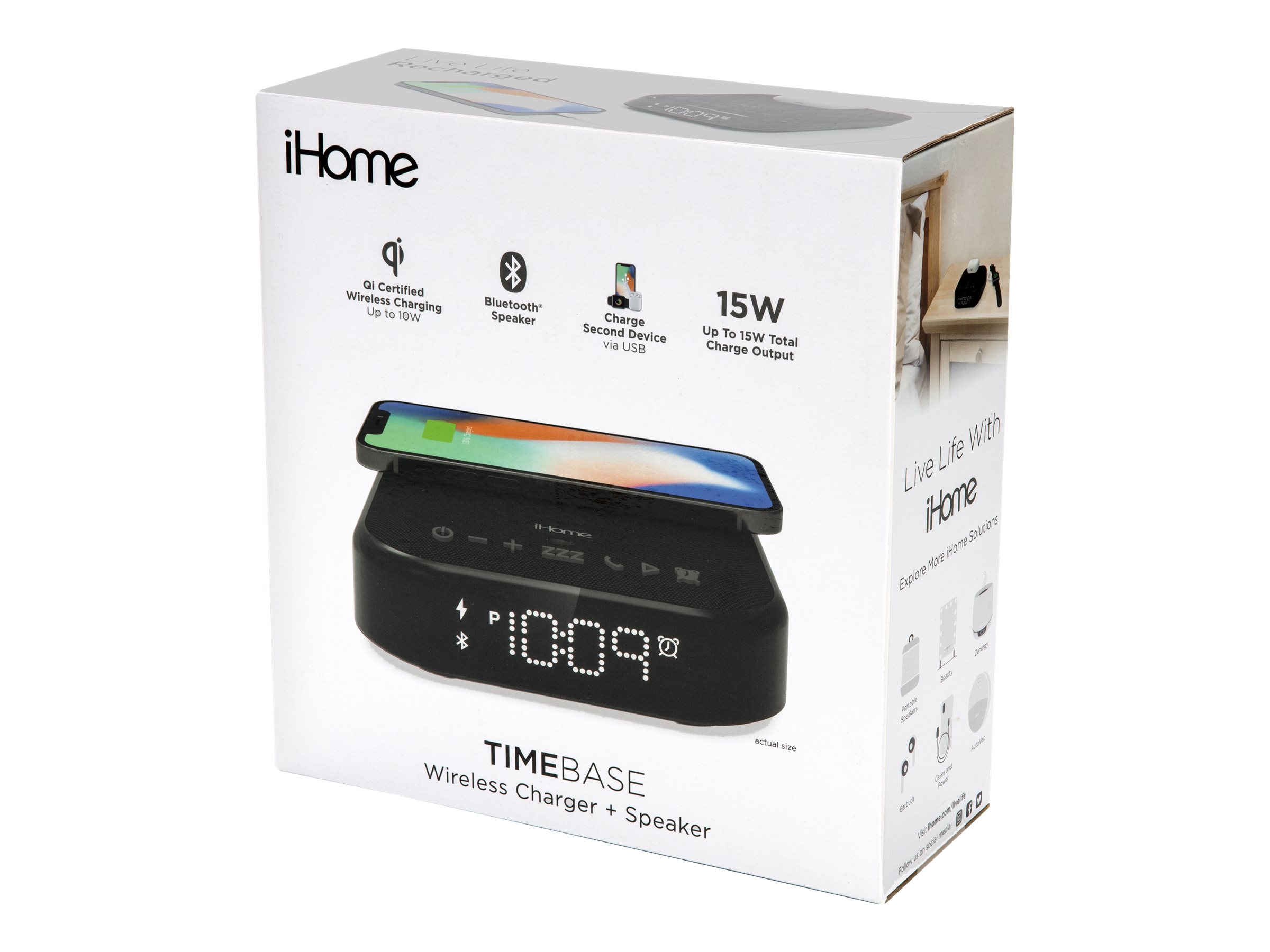 IHOME BLUETOOTH ALARM CLOCK IBTW22B