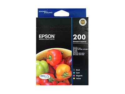 Epson DURABrite Ultra 200 Value Pack black yellow cyan magenta original ink Product shot Front 79200
