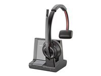 Poly Savi 8210-M - UC Series - headset - on-ear - DECT - wireless - USB-A via DECT adapter - black - Zoom Certified, Certified for Microsoft Teams