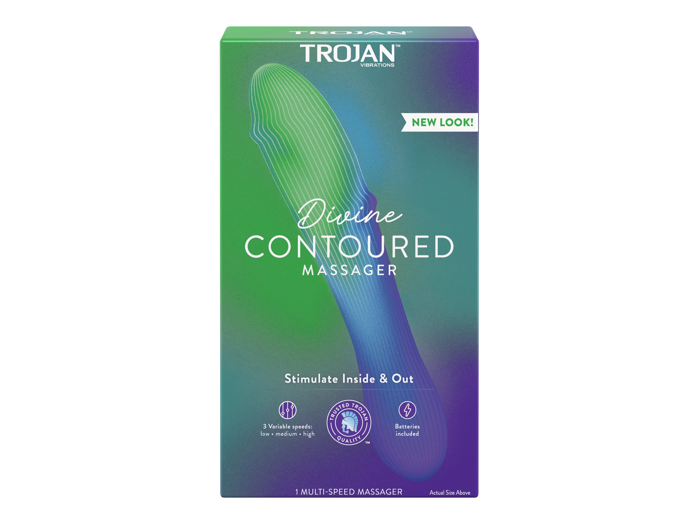 TROJAN Divine Contoured Multi-speed Vibrating Massager - 99187