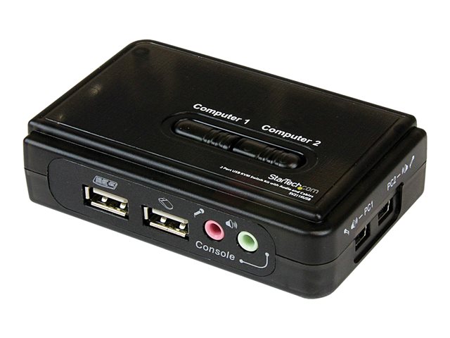 Image of StarTech.com 2 Port USB VGA KVM Switch - Single VGA - Hot-key & Audio Support - 2048x1536 @60Hz KVM Switch - KVM Video Switch (SV211KUSB) - KVM / audio switch - 2 ports