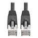 Tripp Lite Cat6a 10G-Certified Snagless Shielded STP Network Patch Cable (RJ45 M/M), PoE, Black, 14 ft.