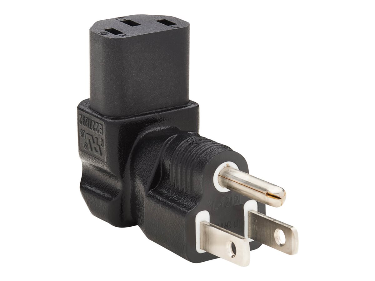 Eaton Tripp Lite Series Down-Angled NEMA 5-15P to C13 Power Cord Adapter