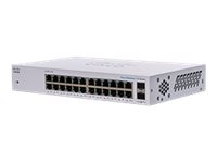 Cisco Business 110 Series 110-24T switch 24 ports unmanaged Product shot Right-angle 76400