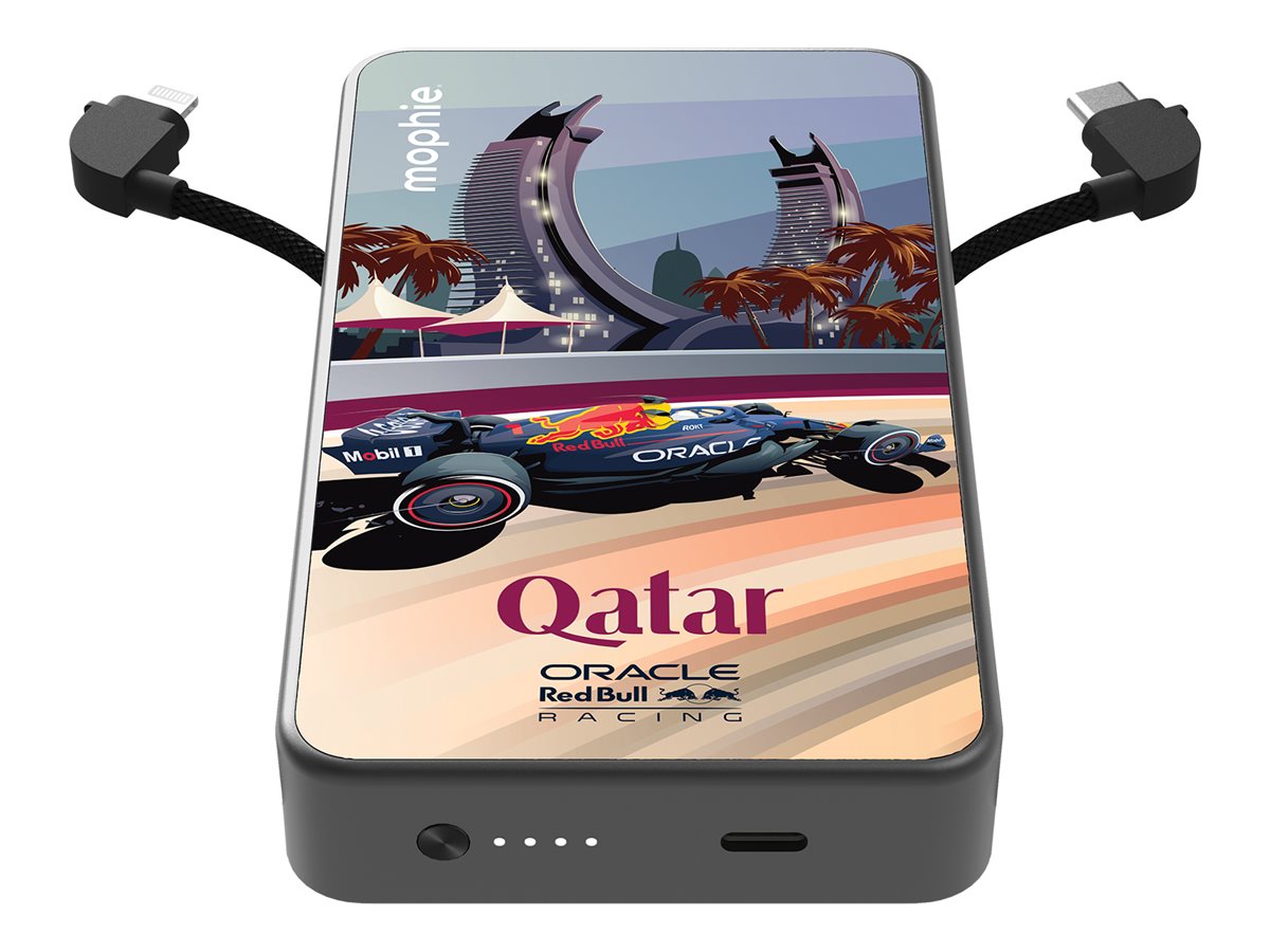 mophie powerstation Plus Oracle Red Bull Racing Limited Edition: Qatar power bank Lightning Product shot Front 79800