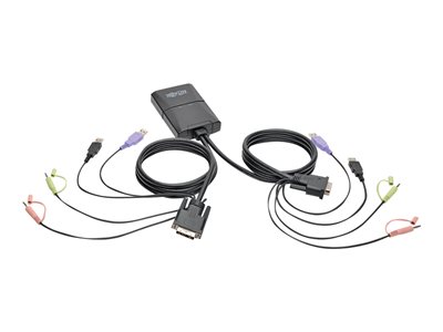 Tripp Lite 2-Port USB/DVI Cable KVM Switch Audio, Cables and USB Peripheral Sharing - KVM audio / USB switch - 2 ports