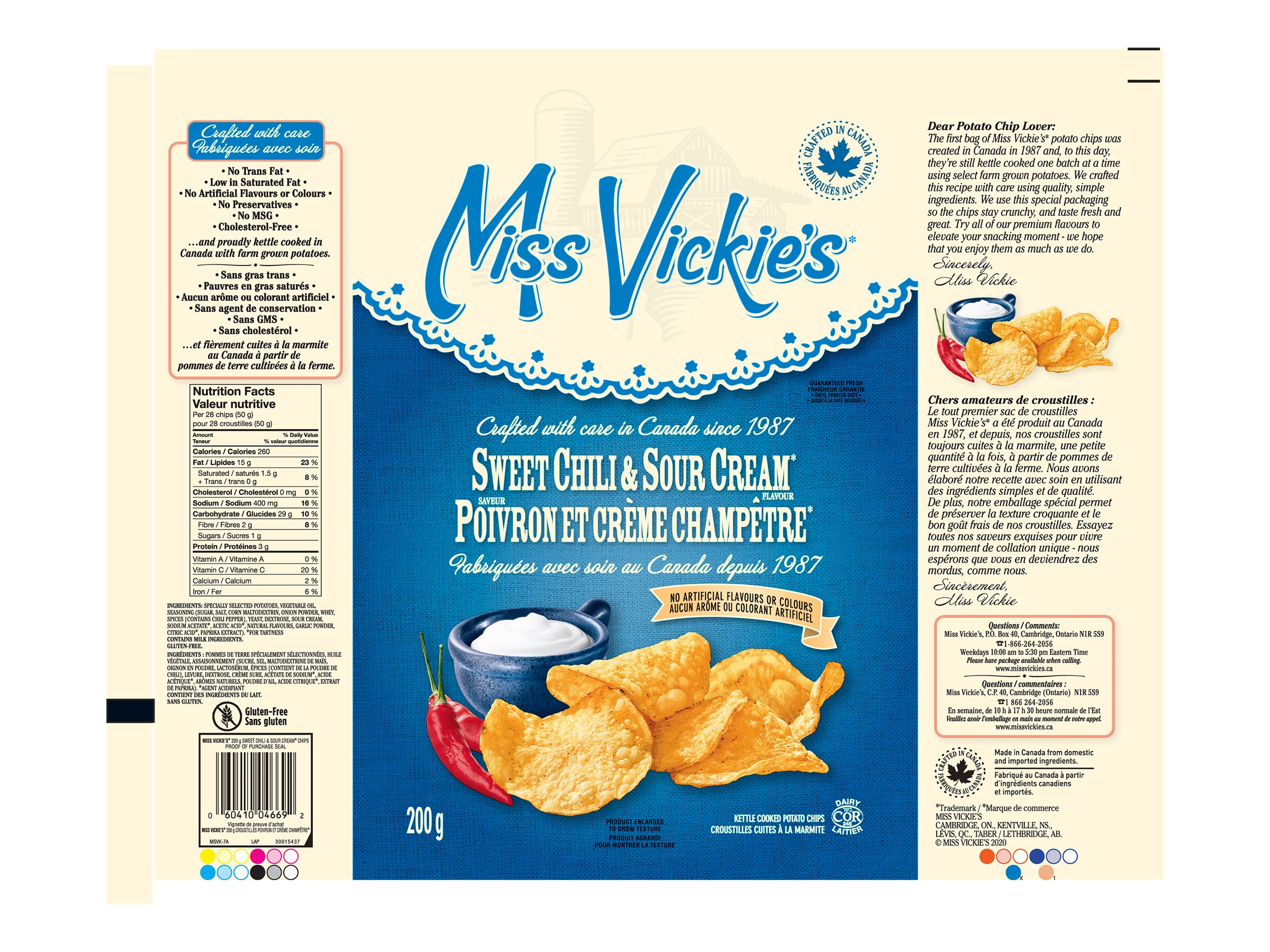 MISS VICKIES CHILIS/CREAM 200G