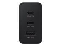 Samsung EP-T6530 - Power adapter - 65 Watt - 3.5 A - PD 3.0, QC, AFC, SFC, SFC 2.0 - 3 output connectors (USB, 2 x USB-C) - black