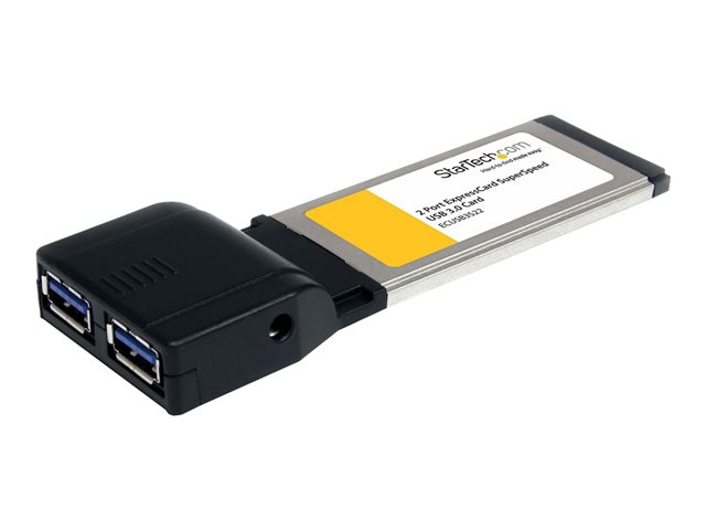 Image of StarTech.com 2 Port ExpressCard SuperSpeed USB 3.0 Card Adapter with UASP - USB 3.0 Controller - USB 3.0 ExpressCard - USB 3.0 Adapter (ECUSB3S22) - USB adapter - ExpressCard - USB 3.0 x 2