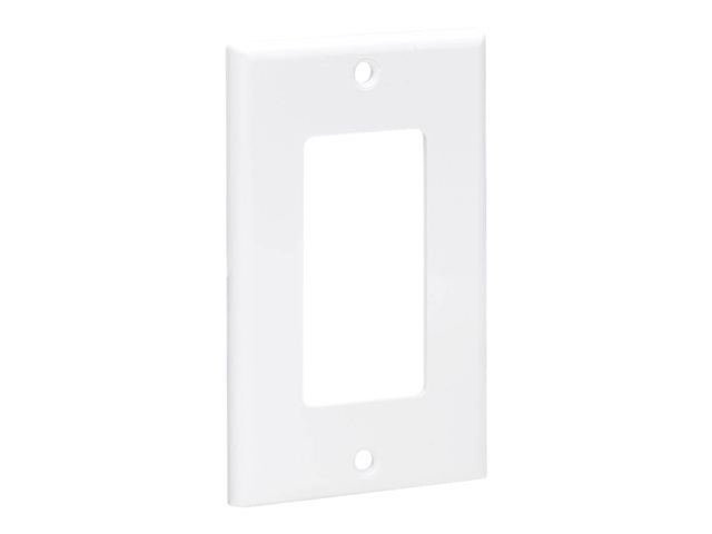 Tripp Lite Single-Gang Faceplate, Decora Style - Vertical, White - Faceplate - wall mountable - white - 1-gang