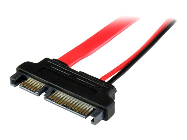 Image of StarTech.com 6in Slimline SATA to SATA Adapter with Power - Slim SATA (F) to SATA (M) - Slimline Serial ATA to SATA (SLSATAADAP6) - SATA adapter