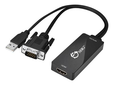SIIG Portable VGA & USB Audio to HDMI converter