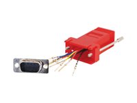 C2G - Serial adapter - DB-9 (M) to RJ-45 (F) - red