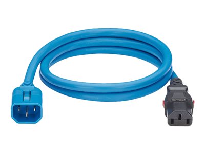 LOCKING PC IEC C14 TO IEC C138FT 10PK BLUE