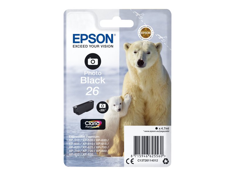 EPSON 5LB 26 photoblack claria prem w/s