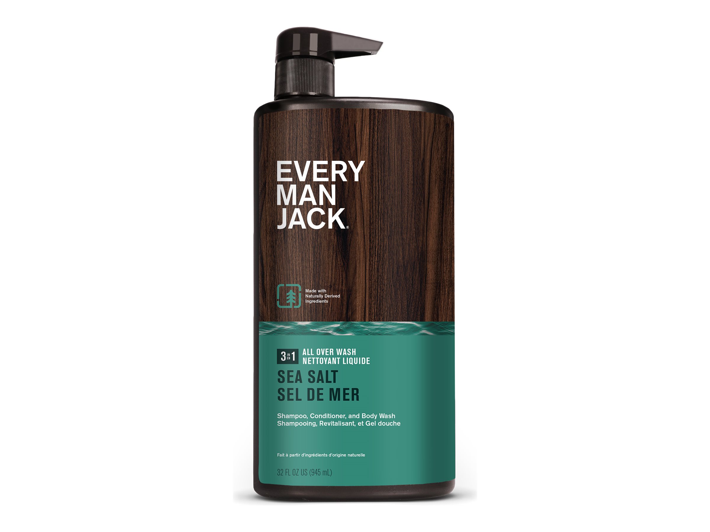 Every Man Jack 3 in 1 All Over Wash Sea Salt 945ml