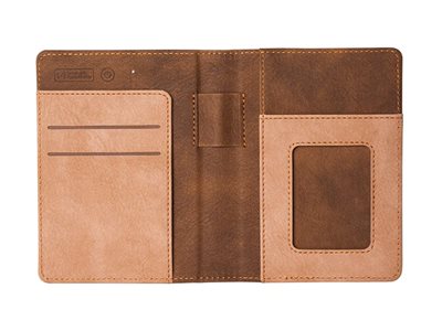 Moshi Document protective cover for passport vegan leather pale orange