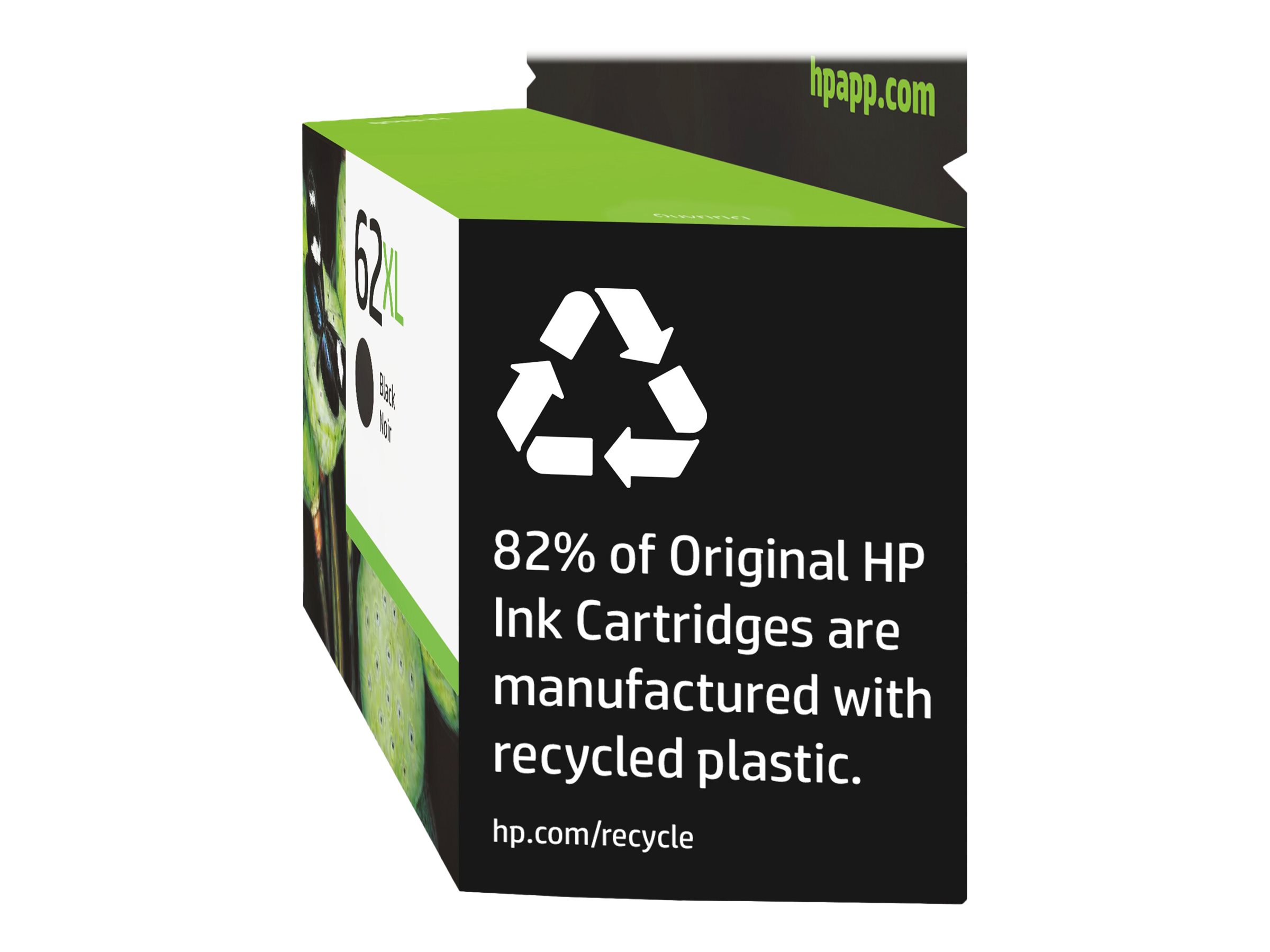 HP 62XL High Yield Black Original Ink Cartridge (600 Yield)