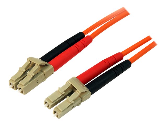 Image of StarTech.com 15m Fiber Optic Cable - Multimode Duplex 50/125 - LSZH - LC/LC - OM2 - LC to LC Fiber Patch Cable - network cable - 15 m - orange