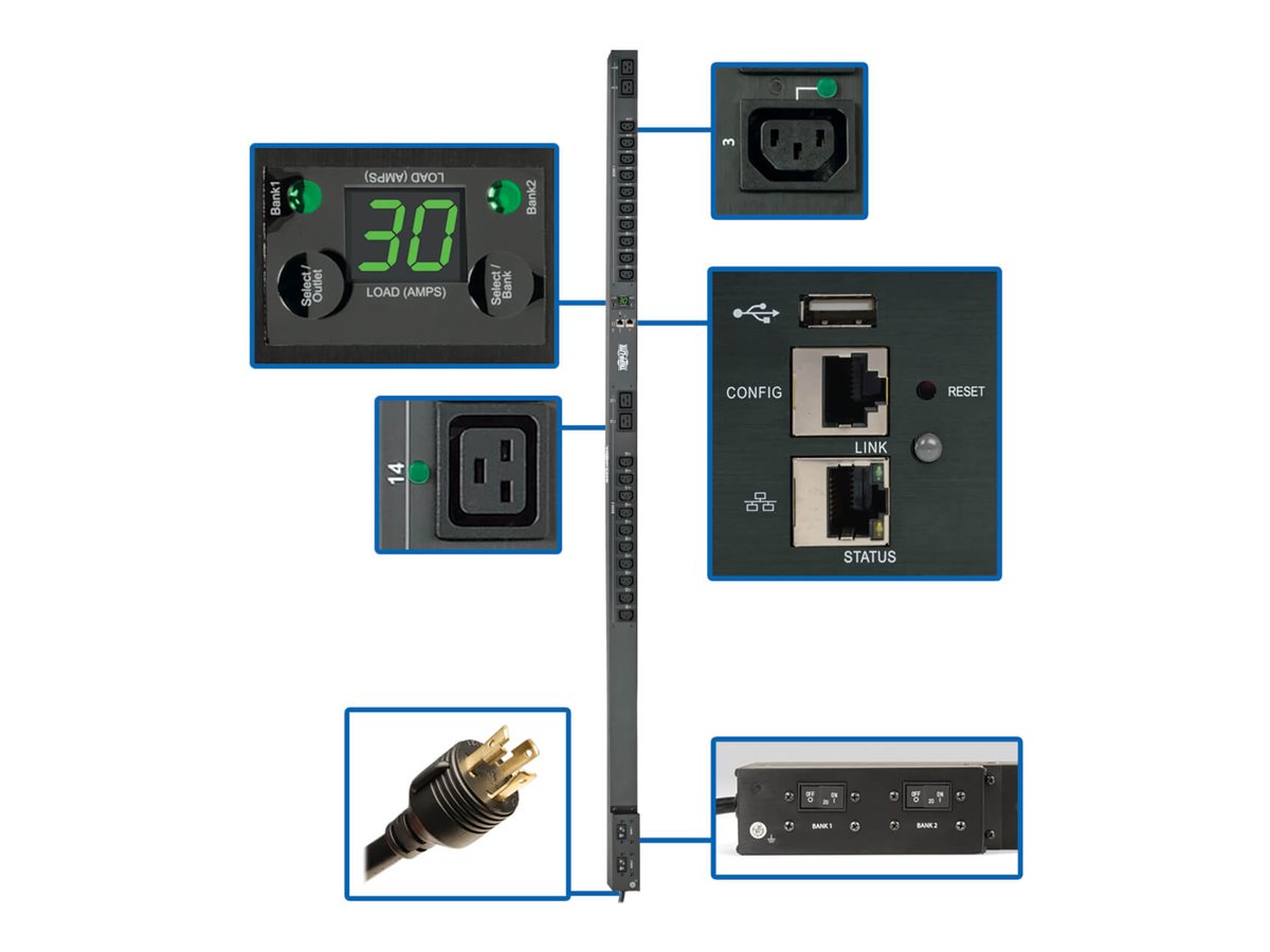 Eaton Tripp Lite Series PDU Monitored Per-Outlet 5.8kW Single-Phase