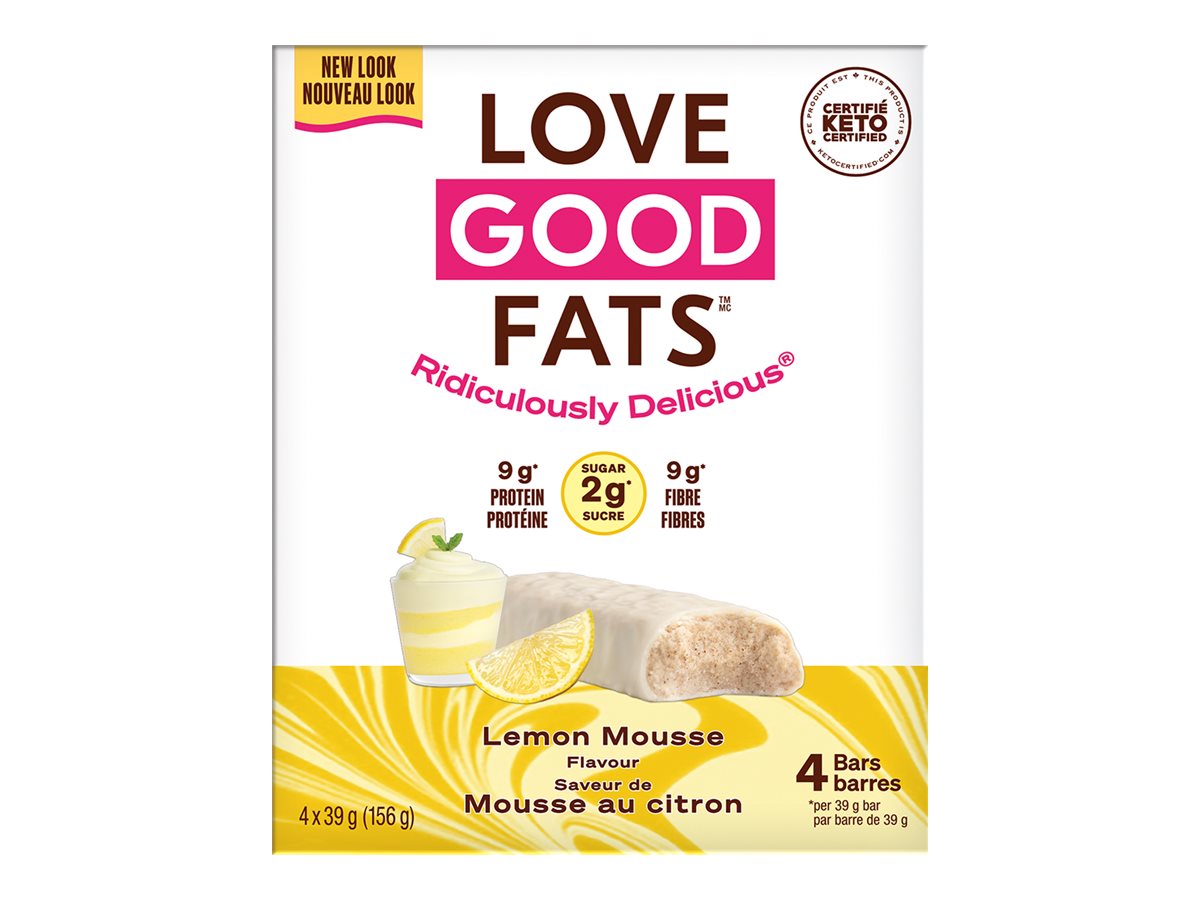 Love Good Fats Keto-Friendly Bars - Lemon Mousse - 156g