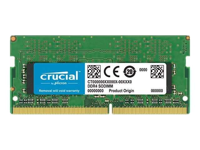 Image of Crucial - DDR4 - module - 16 GB - SO-DIMM 260-pin - 2400 MHz / PC4-19200 - unbuffered