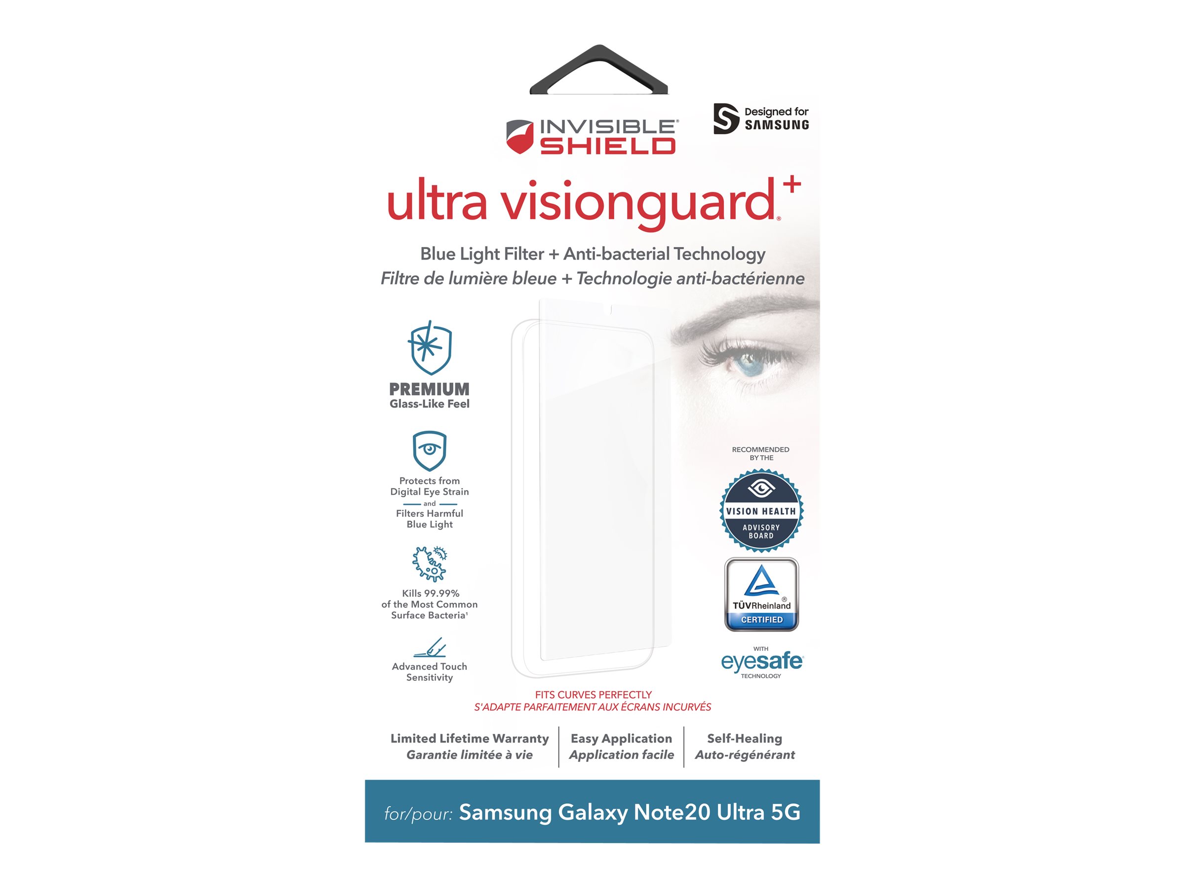 ZAGG InvisibleShield Ultra VisionGuard+ screen protector for mobile Product shot Front 79950