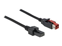 DeLOCK 8 pin USB PlusPower (24 V) (male) - 4 pin mini-DIN (male) Sort 2m Forstærket USB kabel