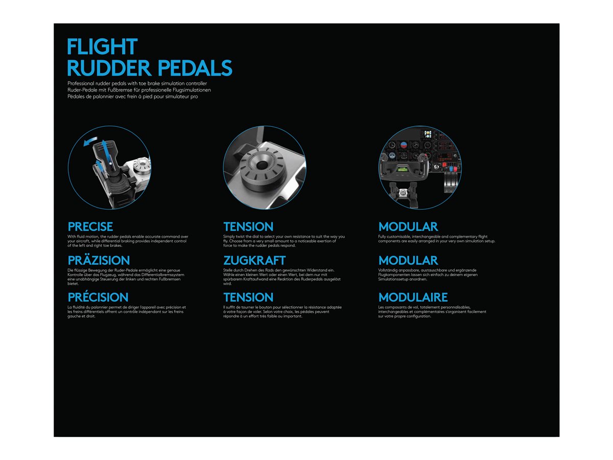 LOGI G Saitek PRO Flight Rudd Ped